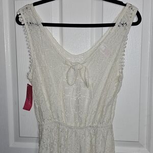 Target Cream Lace Swim Cover-Up